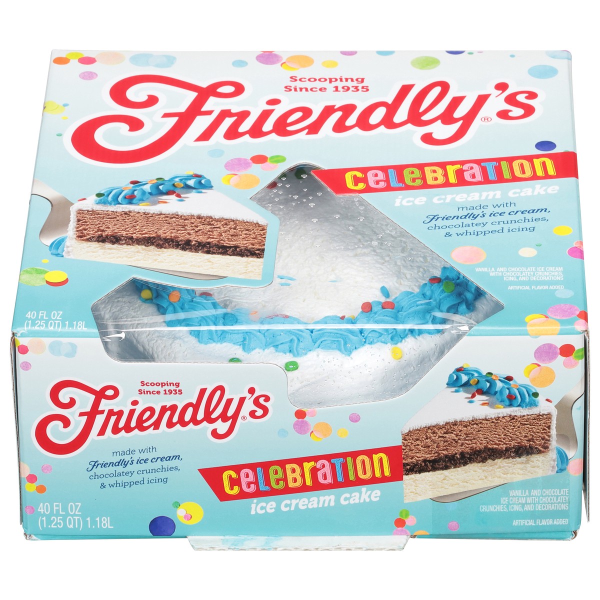 slide 5 of 11, Friendly's Premium Celebration Ice Cream Cake 40 fl oz, 40 fl oz