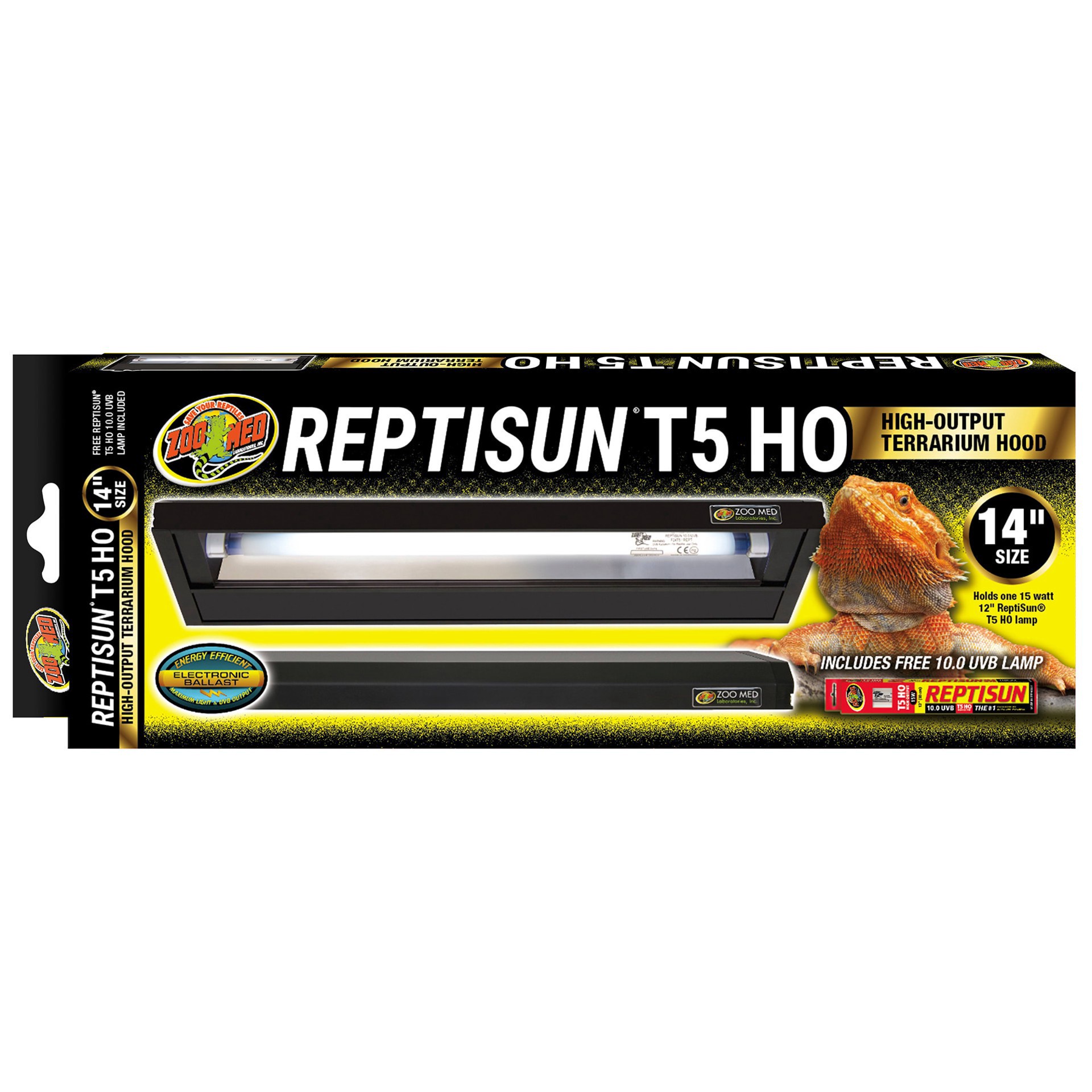 slide 1 of 1, Zoo Med ReptiSun T5 HO Terrarium Hood with 10.0 Bulb, 1 ct