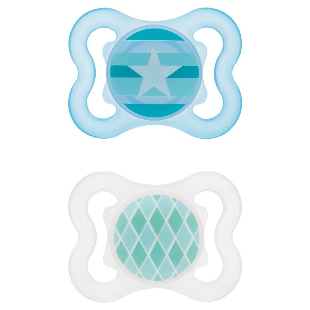 slide 3 of 3, MAM Sensitive Skin Mini Air Orthodontic Pacifier, 0-6 Months, 2 ct
