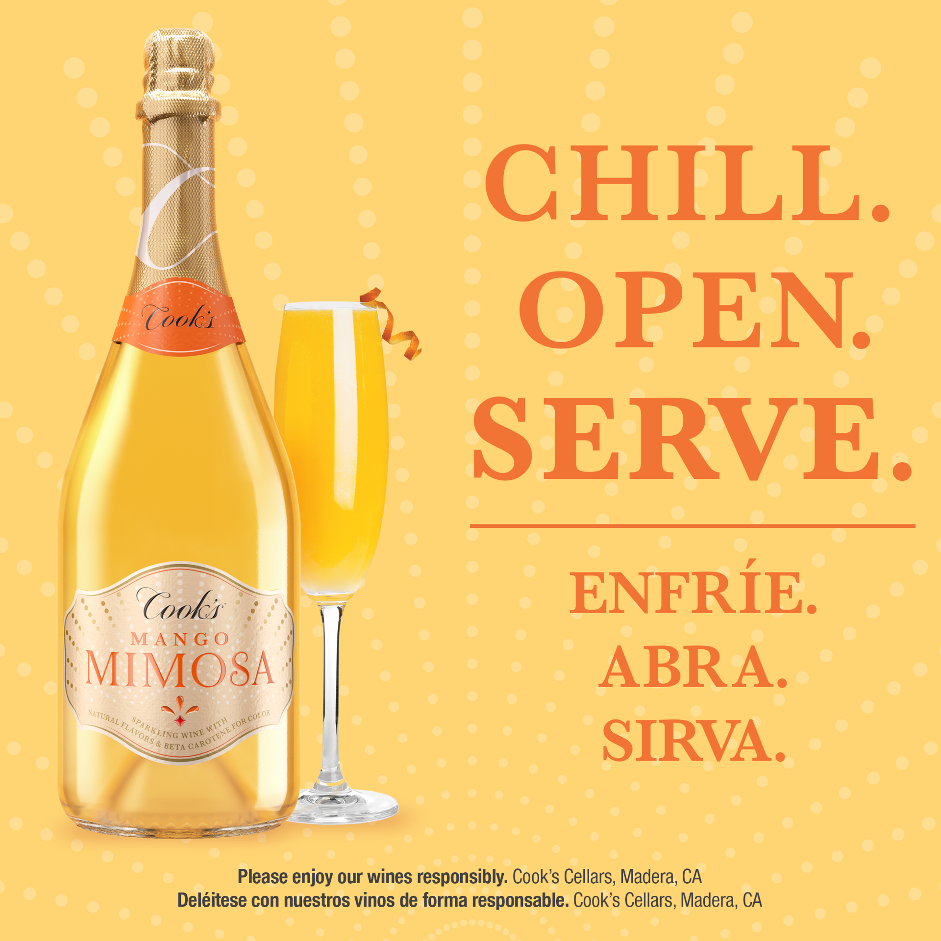 slide 5 of 9, Cook's Mango Mimosa California Sparkling White Wine, 750 mL Bottle, 25.35 fl. oz