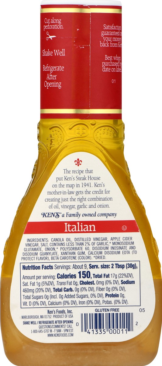 slide 5 of 10, Ken's Steak House Italian Dressing & Marinade 9 oz, 9 oz