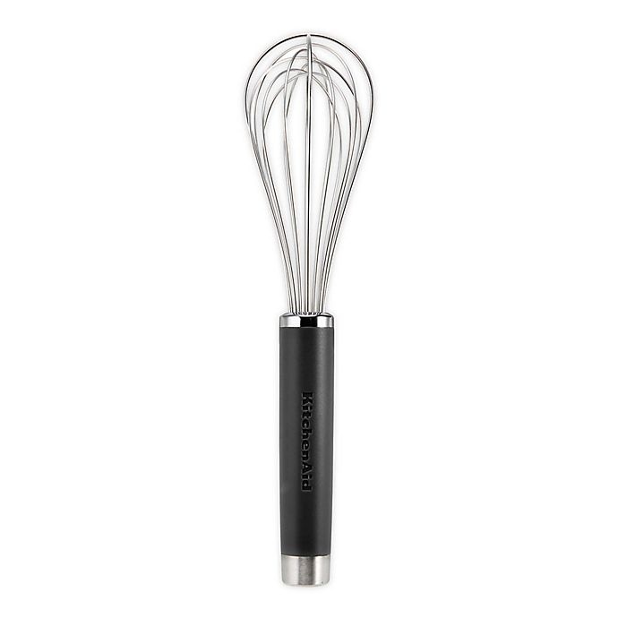 slide 1 of 3, KitchenAid Gourmet Utility Whisk - Black, 1 ct