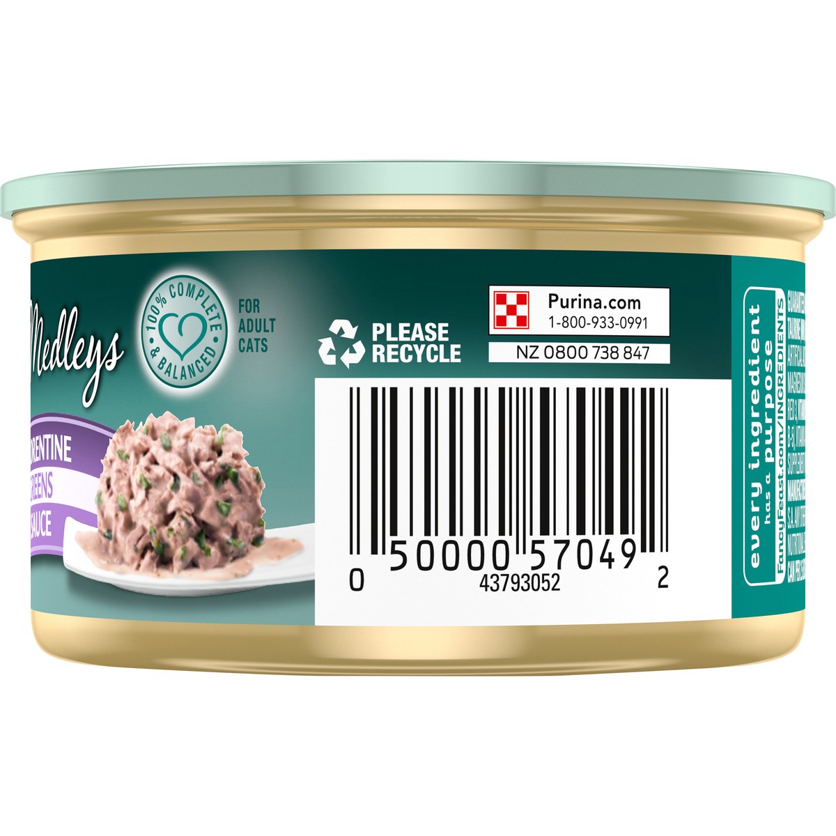 slide 6 of 7, Fancy Feast Medleys Wild Salmon Florentine Cat Food, 3 oz