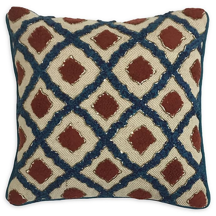 slide 1 of 1, Global Caravan Suzani Beaded Diamond Trellis Square Throw Pillow, 1 ct