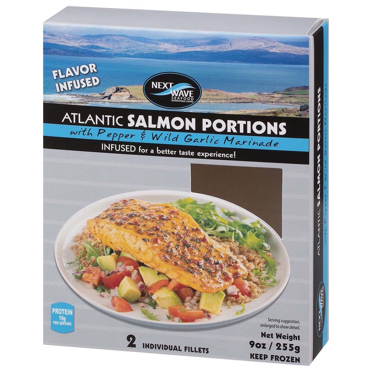 slide 5 of 14, Next Wave Seafood Atlantic Salmon Portions with Pepper & Wild Garlic Marinade 2 ea, 2 ct
