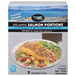 Next Wave Seafood Atlantic Salmon Portions with Pepper & Wild Garlic Marinade 2 ea