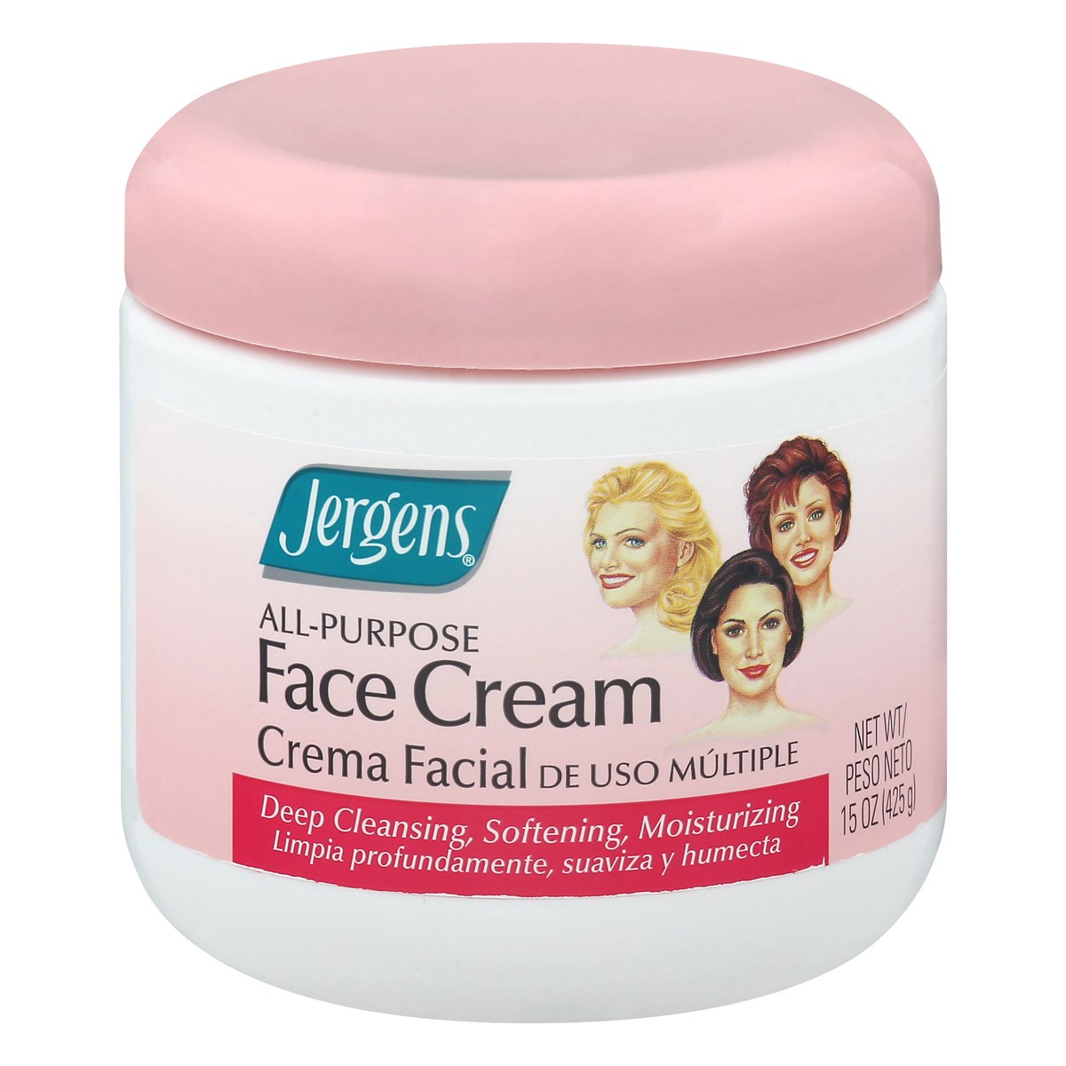 slide 1 of 3, Jergens All Purpose Face Cream, Deep Cleansing Facial Cream, Makes Skin Smooth and Vibrant, 15 Oz, 15 fl oz