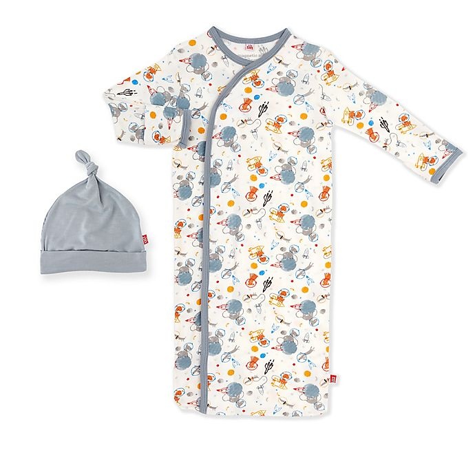 slide 1 of 1, Magnetic Me by Magnificent Baby Magnetic Gown NB-3M Astro Pups, 1 ct