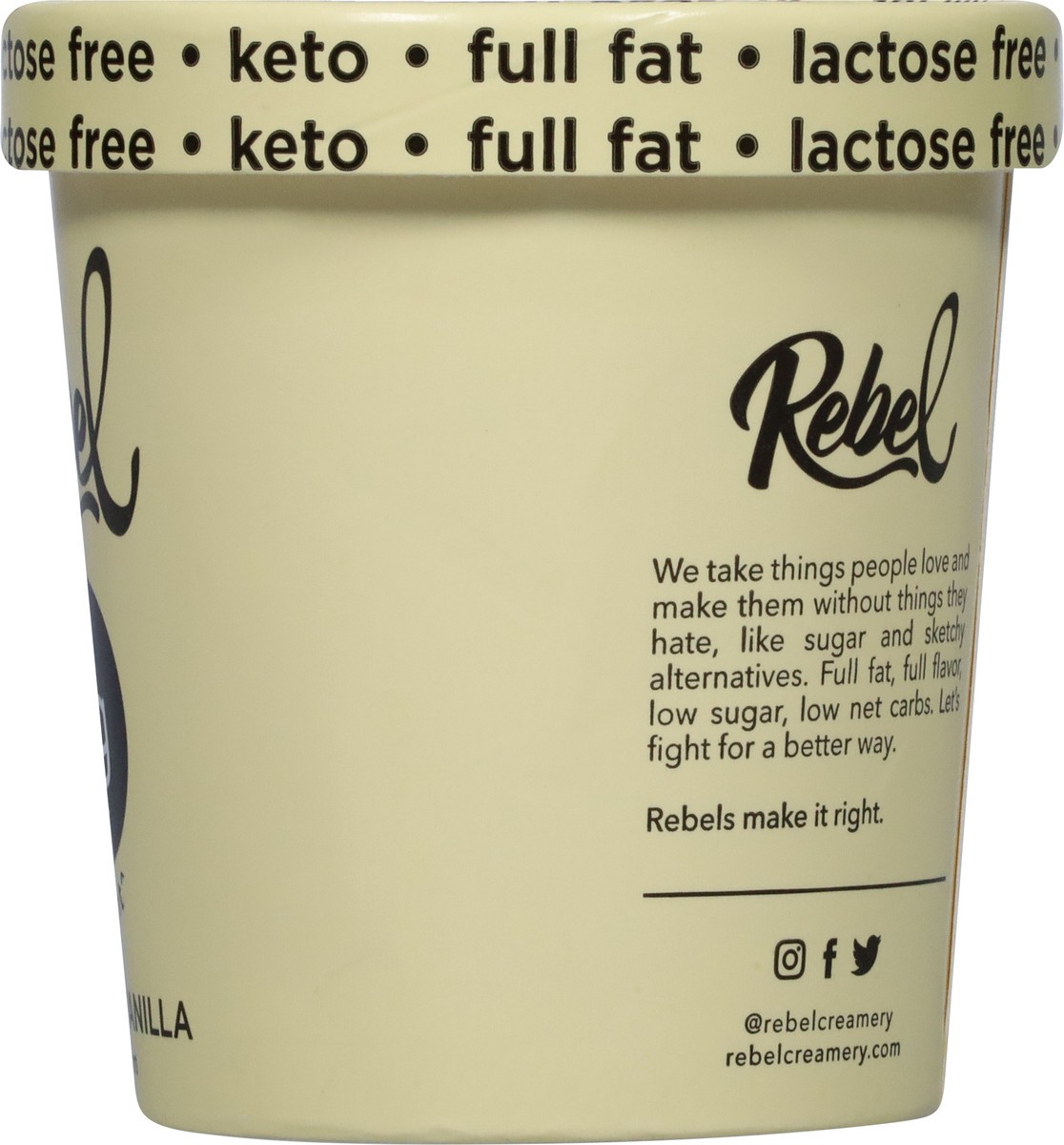 slide 4 of 9, Rebel Natural Vanilla Ice Cream 1 pt, 1 pint