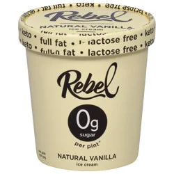 Rebel Natural Vanilla Ice Cream 1 pt