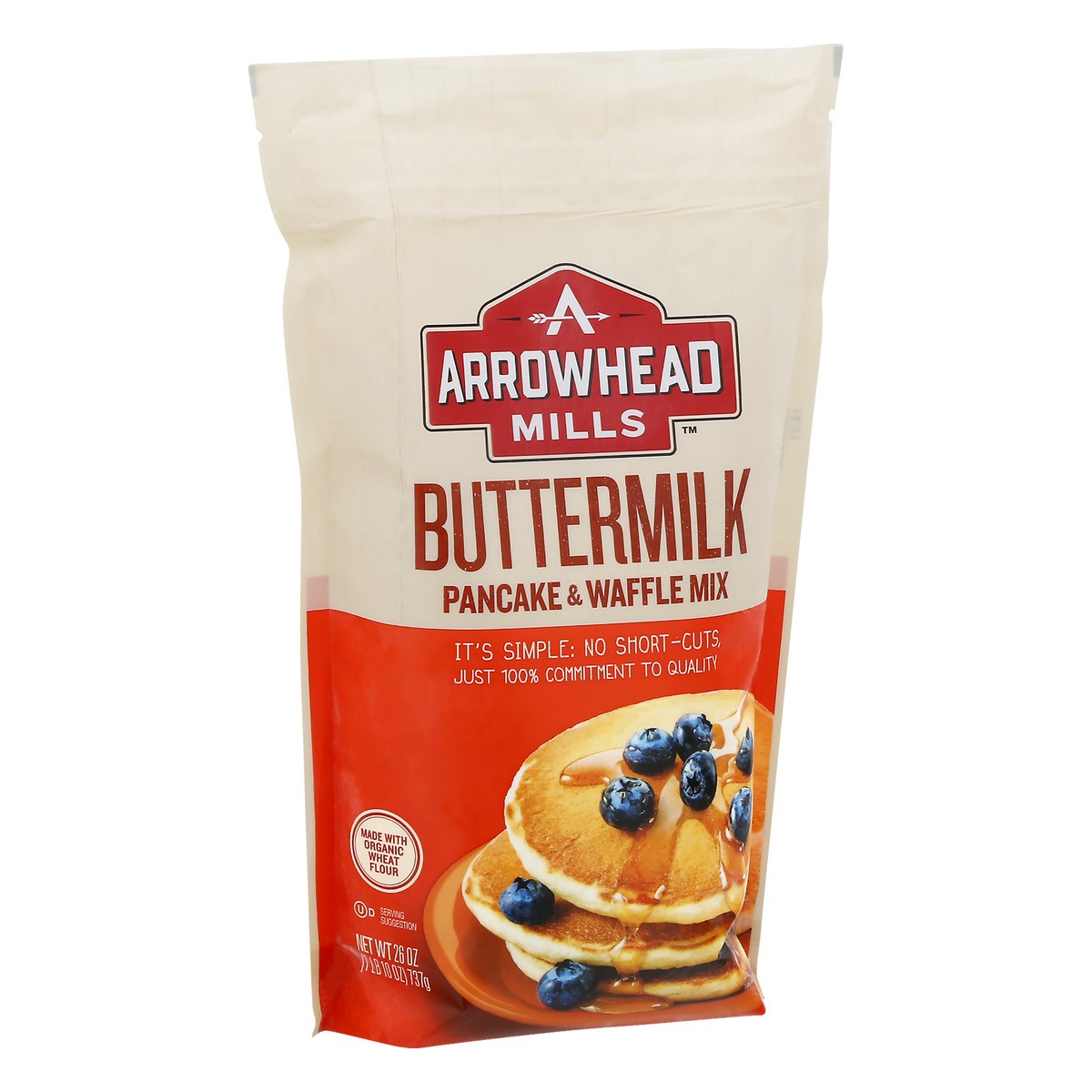 slide 2 of 10, Arrowhead Mills Organic Buttermilk Pancake & Waffle Mix, 26 oz