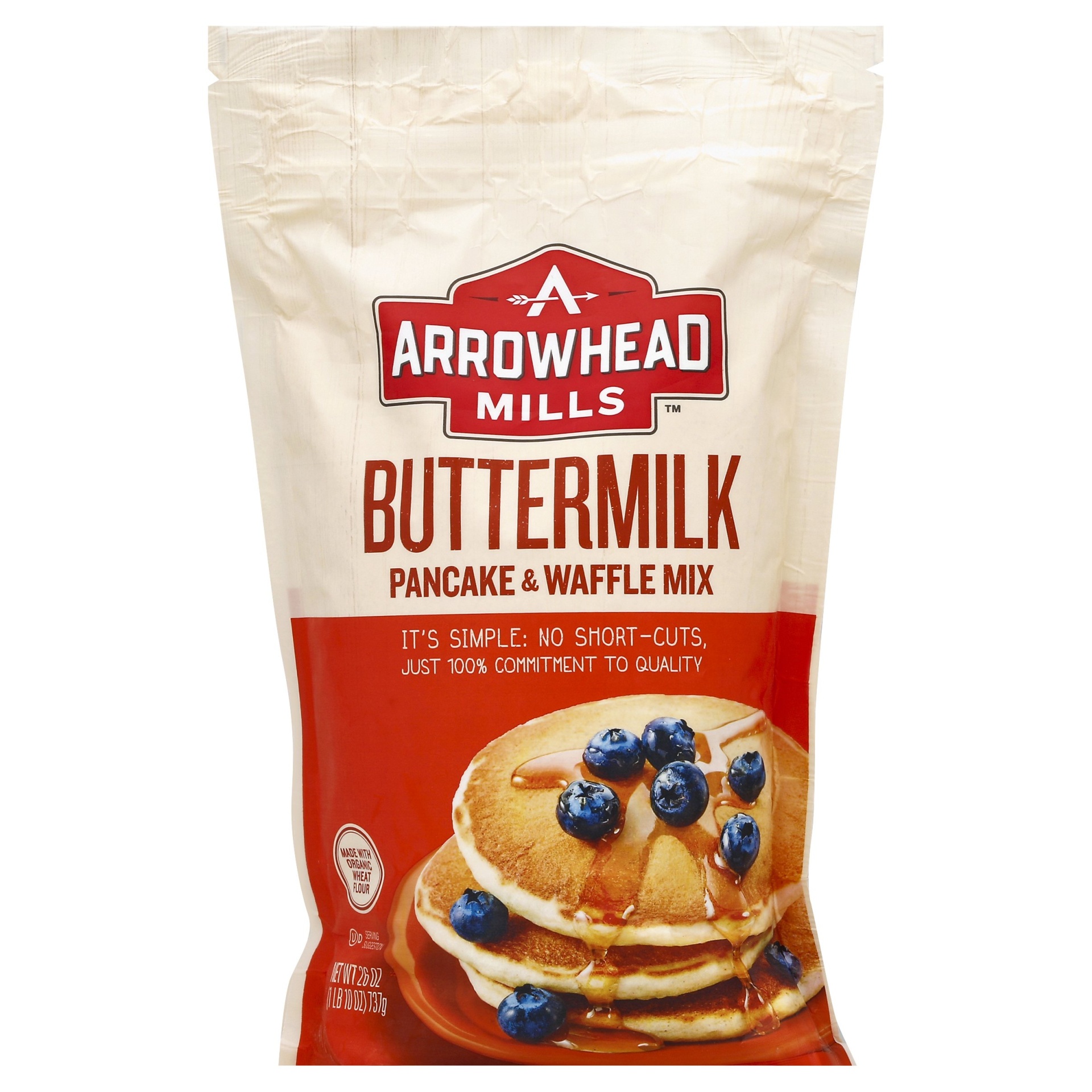 slide 1 of 10, Arrowhead Mills Organic Buttermilk Pancake & Waffle Mix, 26 oz