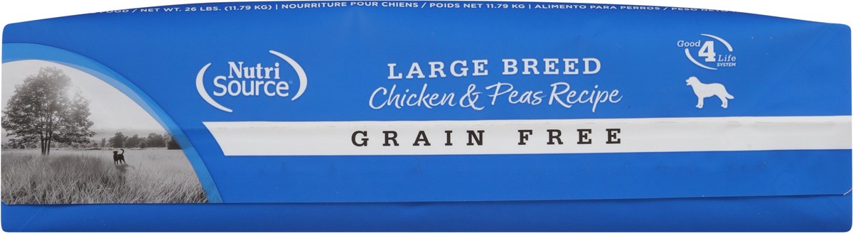 slide 8 of 14, NutriSource Large Breed Grain Free For All Life Stages Chicken & Peas Recipe Dog Food 26 lb, 26 lb