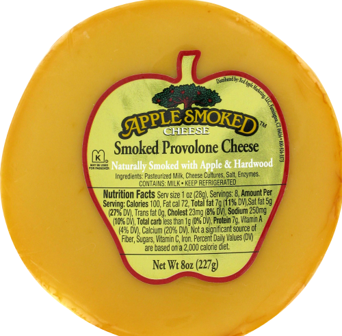 slide 1 of 1, Apple Smoked Provolone Cheese, 8 oz