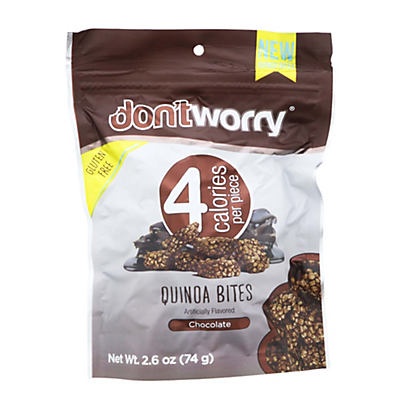 slide 1 of 1, don't worry Chocolate Quinoa Bites, 2.6 oz