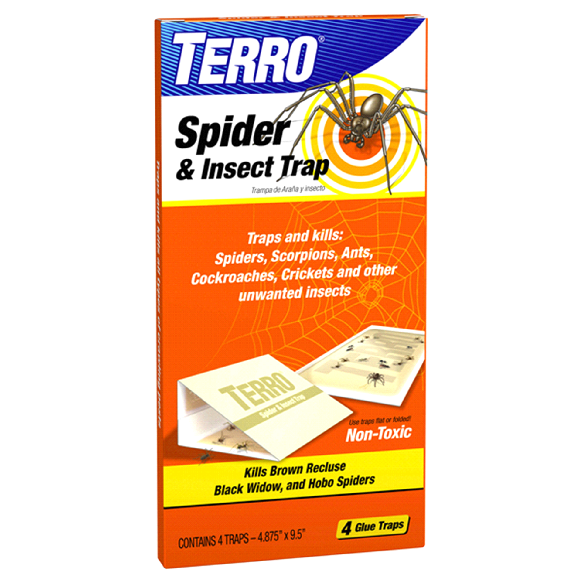 slide 1 of 1, Terro Spider Traps, 4 ct