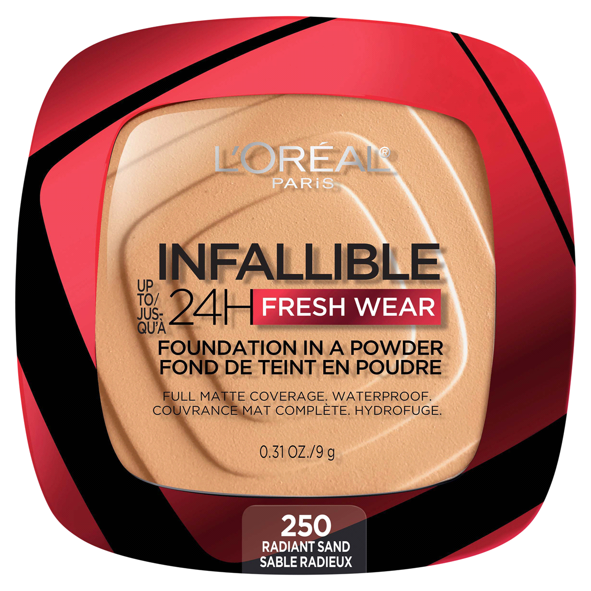 slide 1 of 2, L'Oréal L'Oreal Up to 24H Fresh Wear Foundation-in-a-Powder - Radiant Sand (250), 0.31 oz