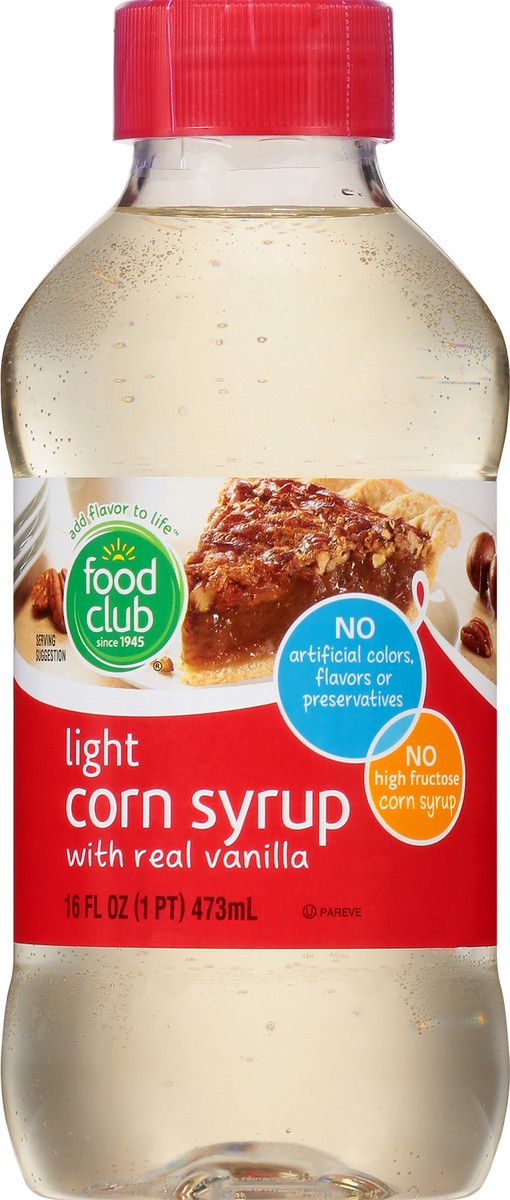 slide 9 of 10, Food Club Corn Syrup, With Real Vanilla, Light, 16 oz