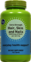 slide 1 of 1, Kroger Extra Strength Hair Skin & Nails Everyday Health Support Tablets, 150 ct