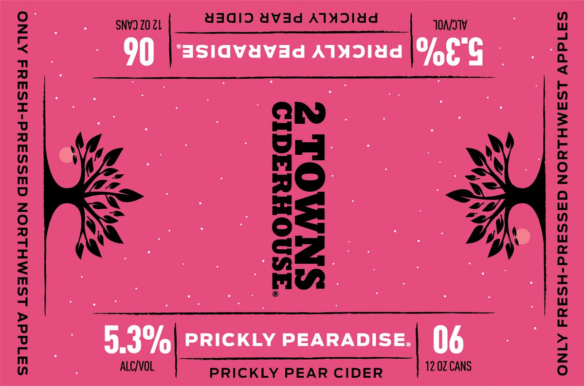slide 6 of 6, 2 Towns Ciderhouse Prickly Pearadise Cider, 6 ct; 12 fl oz