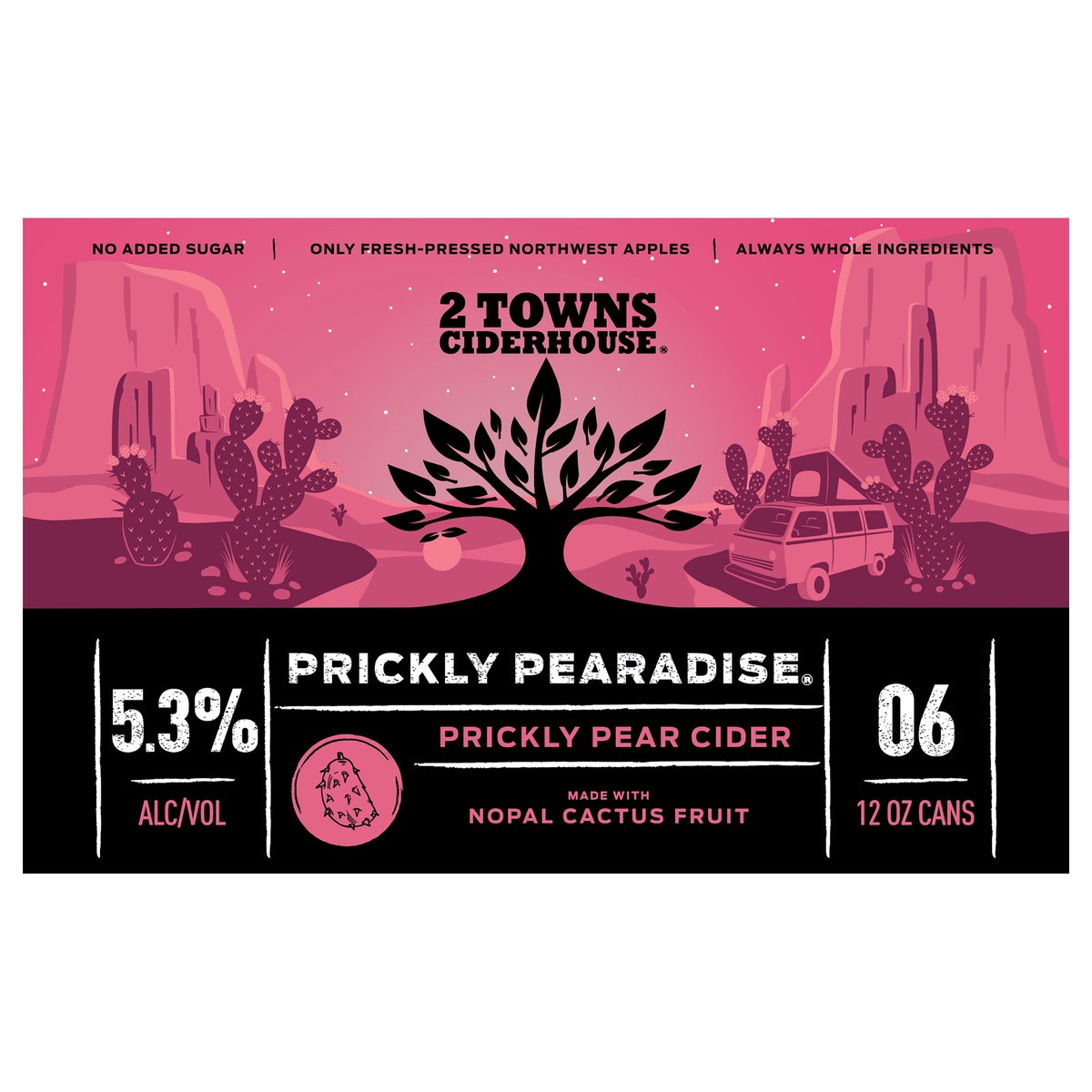 slide 1 of 6, 2 Towns Ciderhouse Prickly Pearadise Cider, 6 ct; 12 fl oz