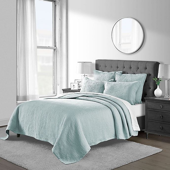 slide 1 of 1, Emerson Matelasse King Coverlet Set - Seaglass, 1 ct