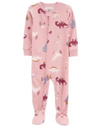 Carter's Baby 1-Piece Dinosaur 100% Snug Fit Cotton Footie Pajamas Pink 24M
