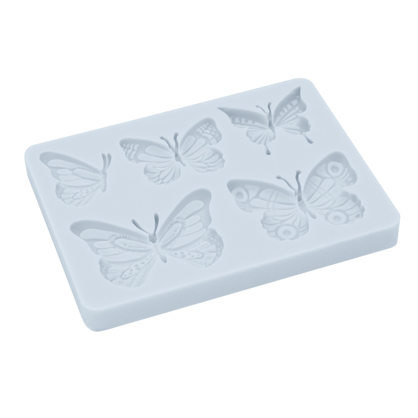 slide 3 of 3, Butterflies Silicone Fondant Mold By Makery, 4 in x 3 in