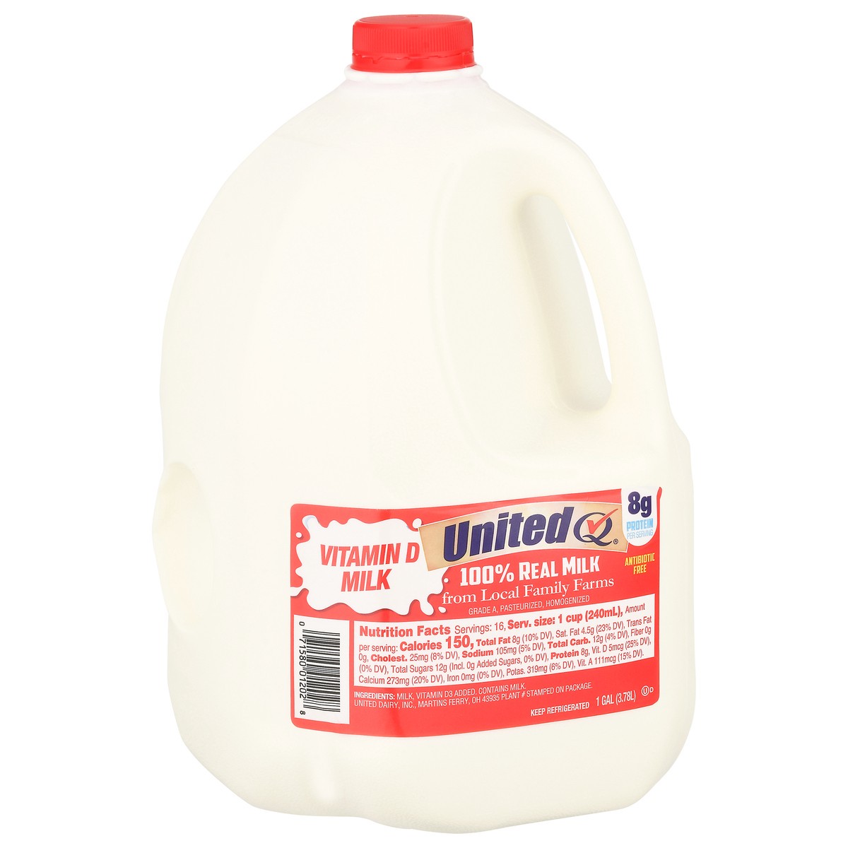 slide 4 of 13, UnitedQ Vitamin D Milk 1 gal, 1 gal