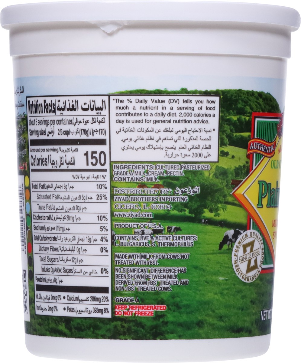 slide 5 of 9, Ziyad Old Country Style Plain Plain Yogurt - 32 oz, 32 oz