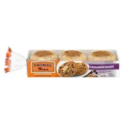 Thomas' Nooks & Crannies Cinnamon Raisin English Muffin, 6 count, 13 oz