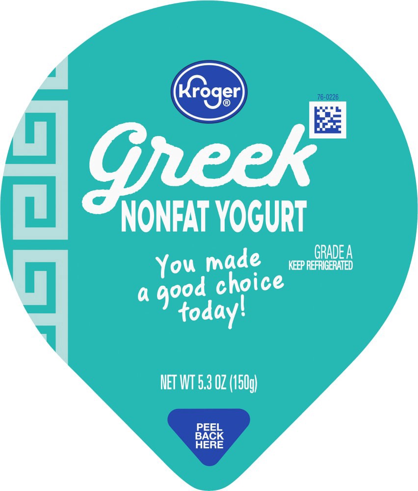 slide 2 of 5, Kroger Greek Light Vanilla Nonfat Yogurt, 5.3 oz