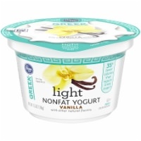 slide 1 of 1, Kroger Greek Light Vanilla Nonfat Yogurt, 5.3 oz