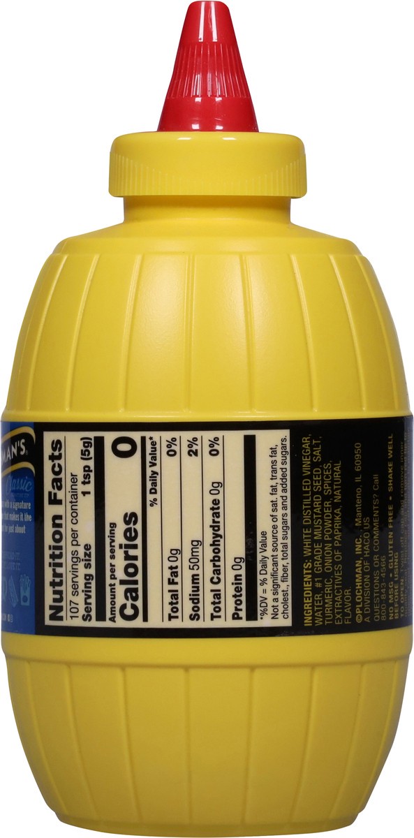 slide 10 of 14, Plochman's Original Mild Yellow Mustard 19 oz, 19 oz