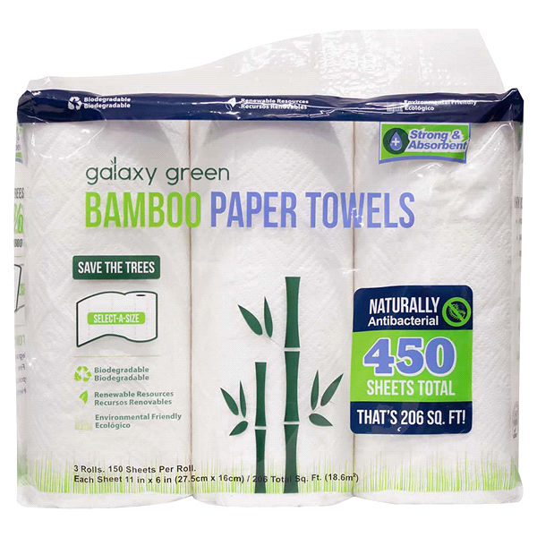 slide 1 of 1, Galaxy Green Bamboo Paper Towels, 1 ct
