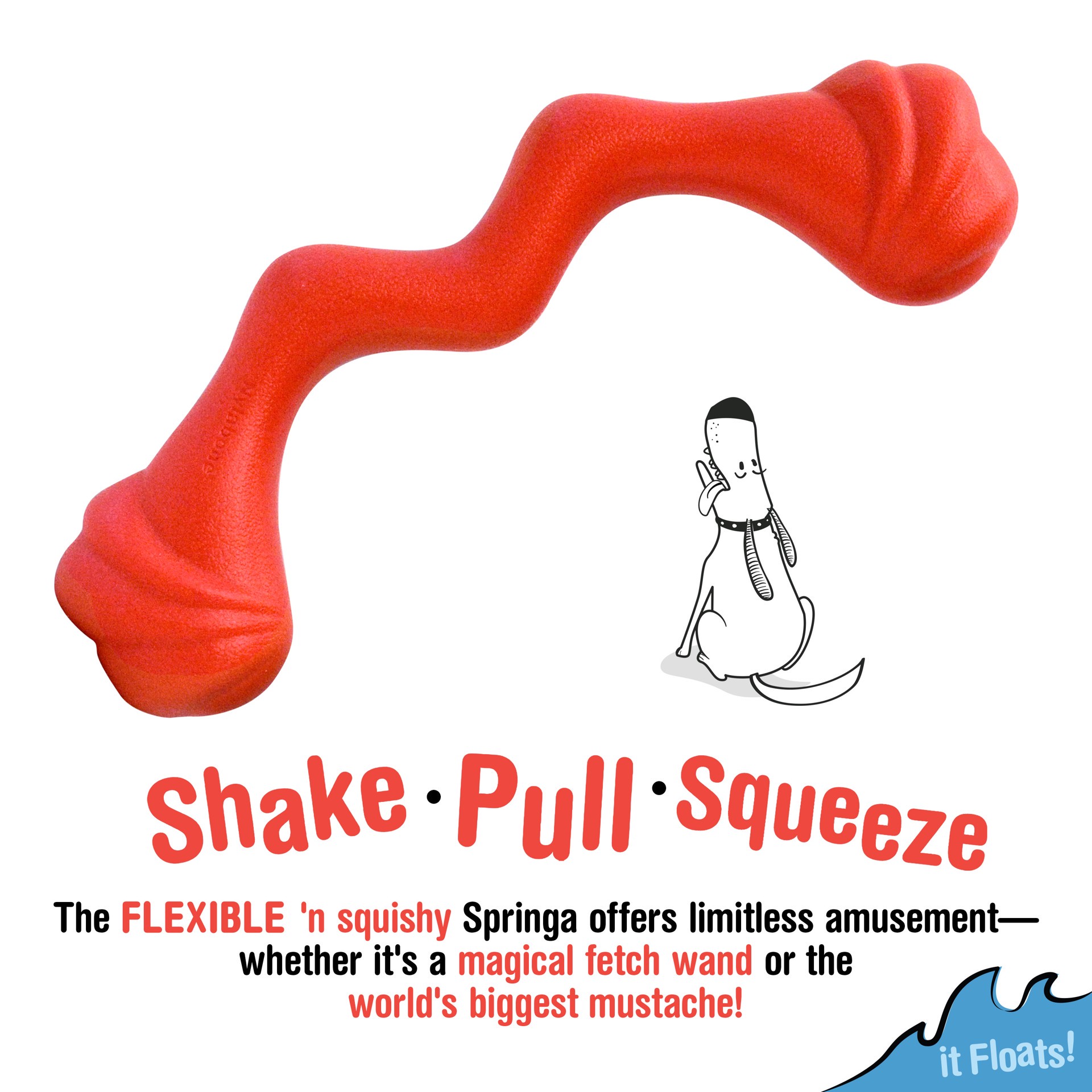 slide 2 of 10, Nylabone Creative Play Springa Dog Pull Toy Red Large/Giant - Up to 50 lbs.(1 Count), 1 ct