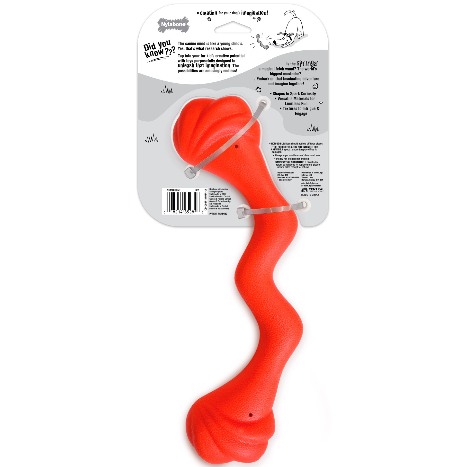 slide 4 of 10, Nylabone Creative Play Springa Dog Pull Toy Red Large/Giant - Up to 50 lbs.(1 Count), 1 ct