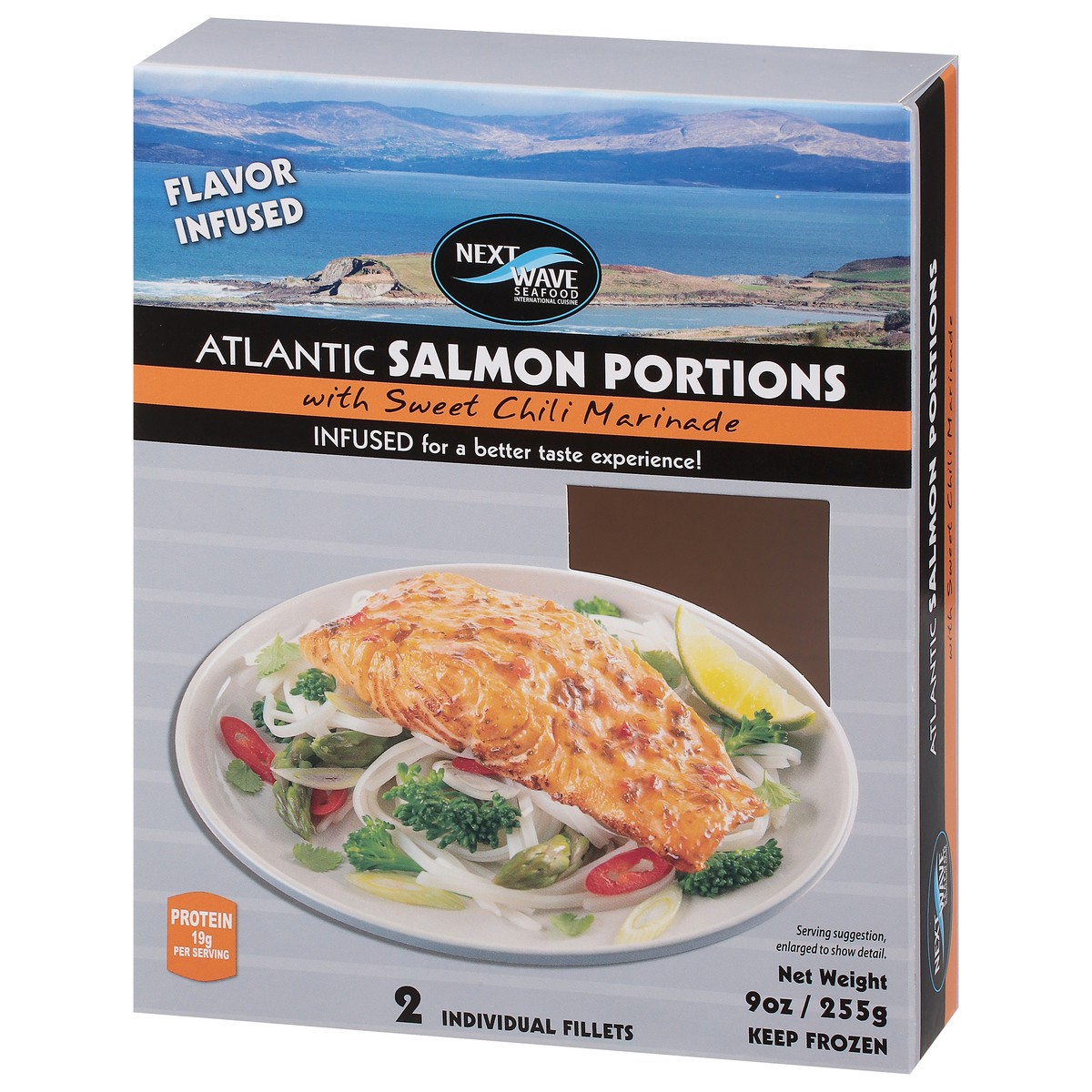 slide 11 of 14, Next Wave Seafood Atlantic Salmon Portions with Sweet Chili Marinade 2 ea, 2 ct
