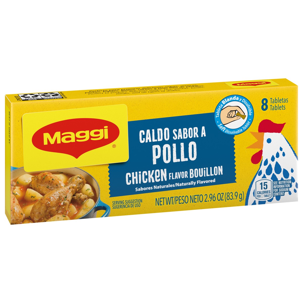 slide 3 of 9, Maggi Chicken Flavor Bouillon Tablets, 2.43 Oz, 8 ct