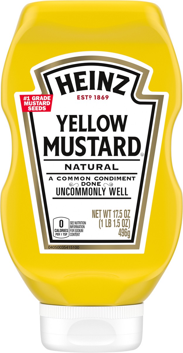 slide 6 of 11, Heinz Yellow Mustard 17.5 Oz. Bottle, 17.5 oz