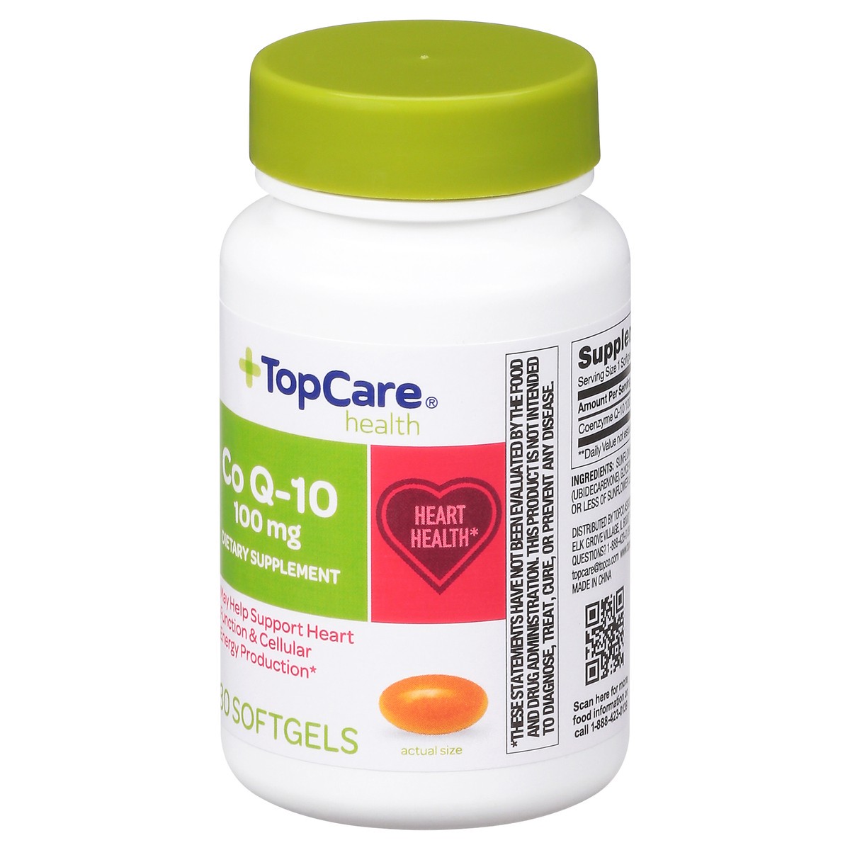 slide 9 of 14, Topcare Coq10, 100 Mg, Softgels, 30 ct