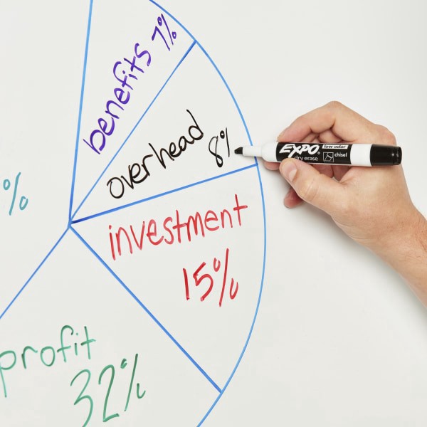 slide 5 of 8, Expo Low Odor Dry Erase Marker, Chisel Tip, Assorted, 36/Box, 1 ct