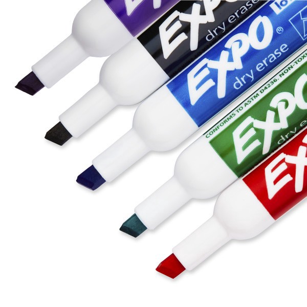 slide 4 of 8, Expo Low Odor Dry Erase Marker, Chisel Tip, Assorted, 36/Box, 1 ct