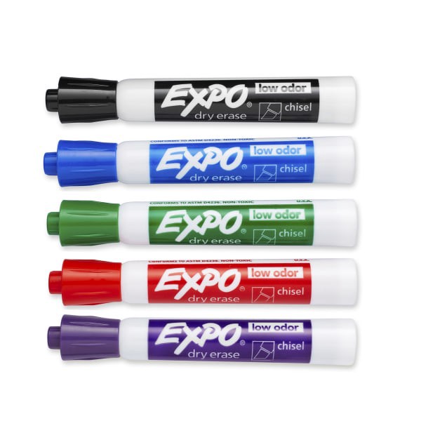 slide 2 of 8, Expo Low Odor Dry Erase Marker, Chisel Tip, Assorted, 36/Box, 1 ct