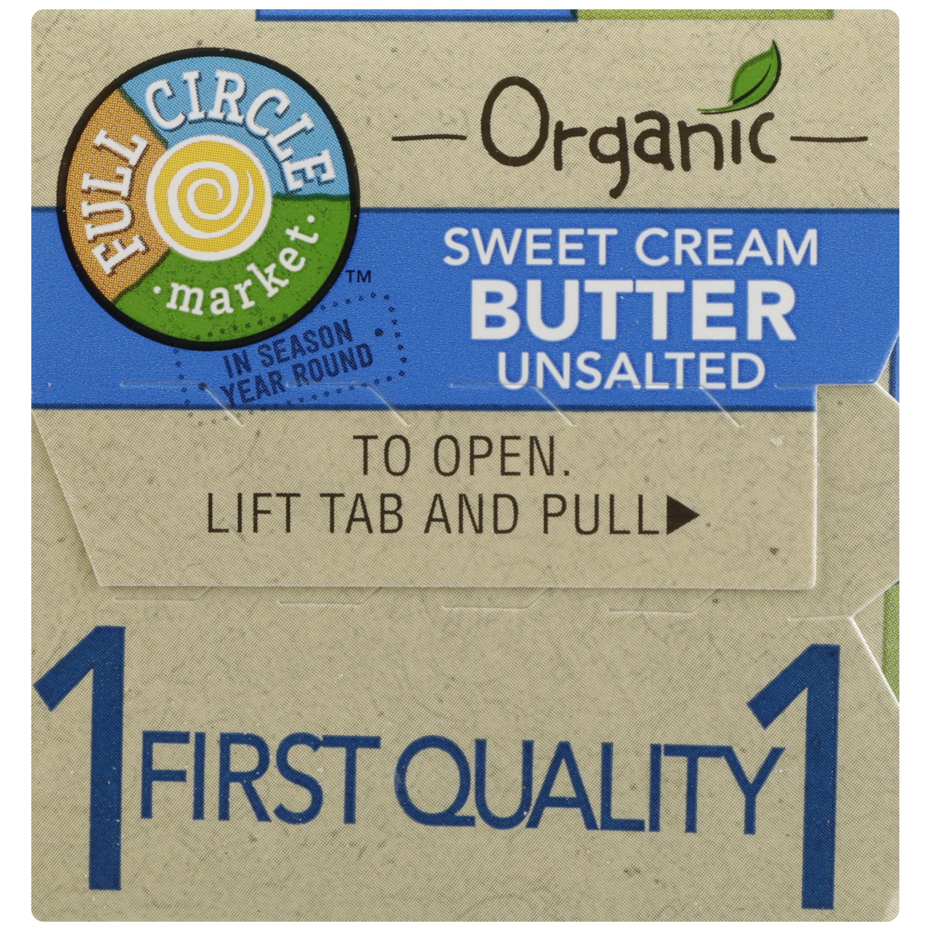 slide 5 of 6, Full Circle Market Organic Sweet Cream Unsalted Butter Quarters, 16 oz