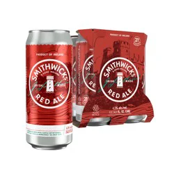 Smithwick's Red Ale Beer, 14.9oz Can, 4pk