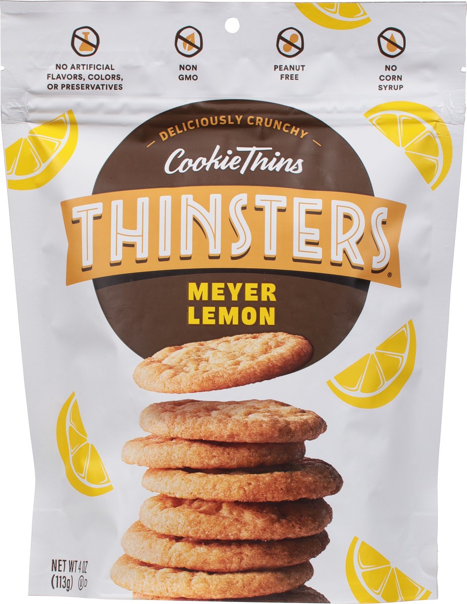 slide 2 of 7, Thinsters Meyer Lemon Cookie Thins 4 oz, 4 oz