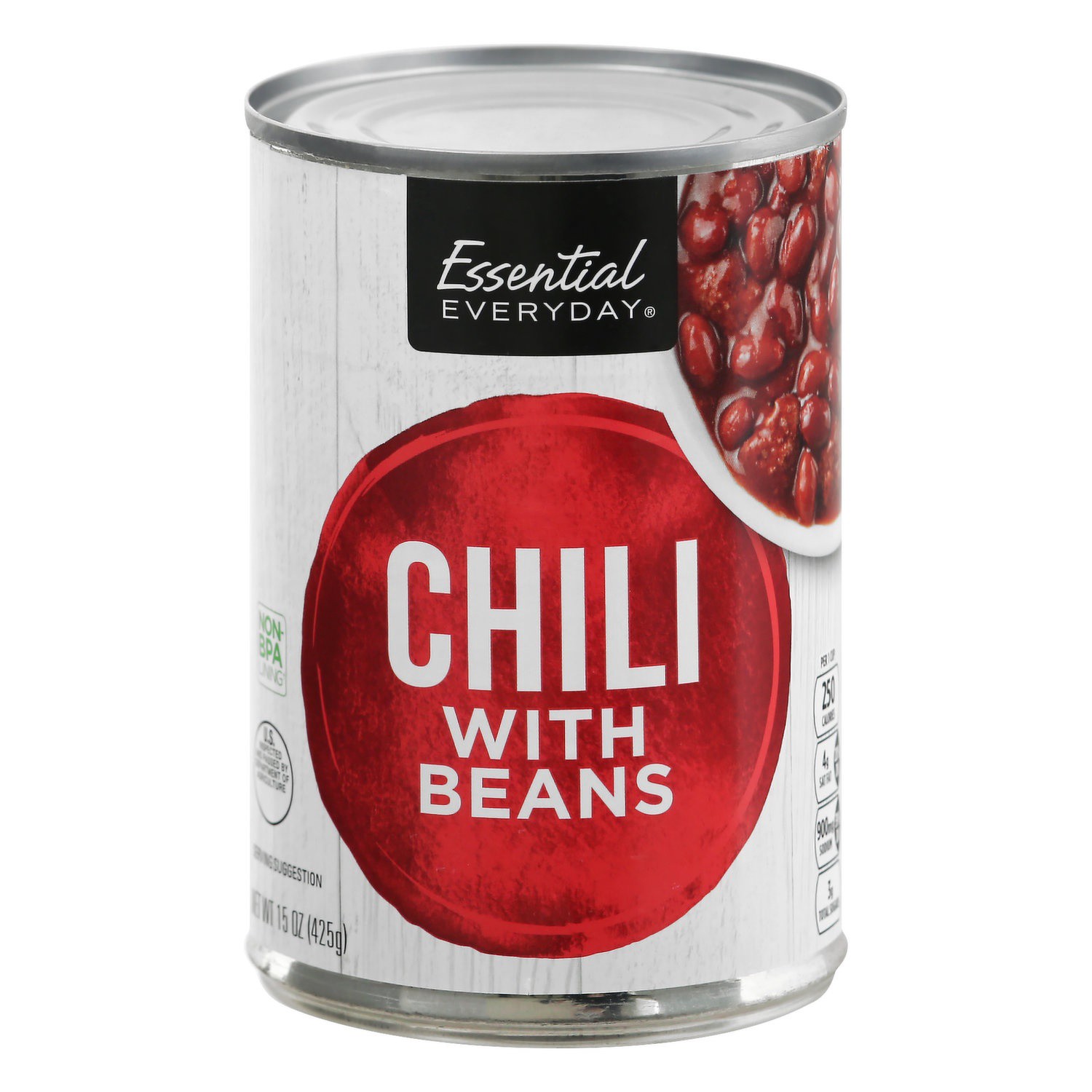 slide 1 of 1, Essential Everyday Chili With Beans, 15 oz