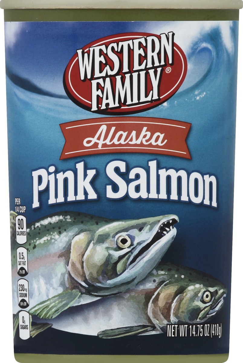 slide 5 of 6, Western Family Pink Salmon, 14.75 oz