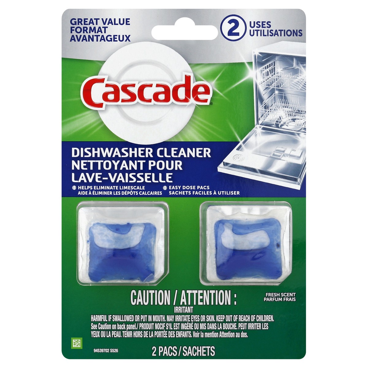 slide 3 of 3, Cascade Dishwasher Cleaner 2 ea, 2 ct